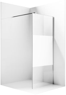 Душевая перегородка Ambassador Walk-in 15034127 100см хром/прозрачное с матовой полосой